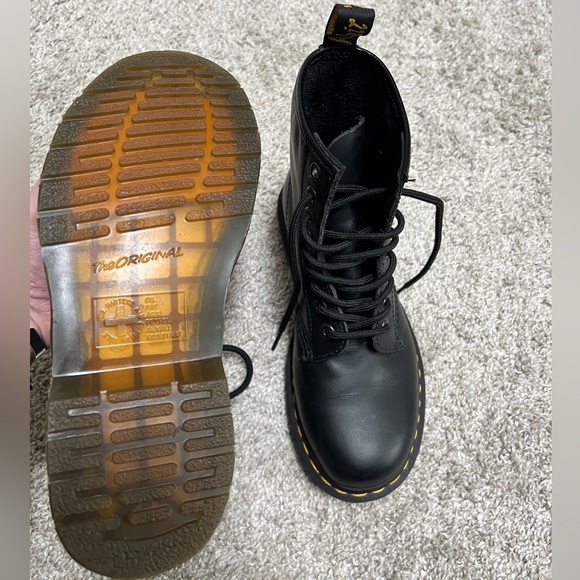 Dr. Martens Woman’s Black Leather Lace-Up Boots - Picture 3 of 5